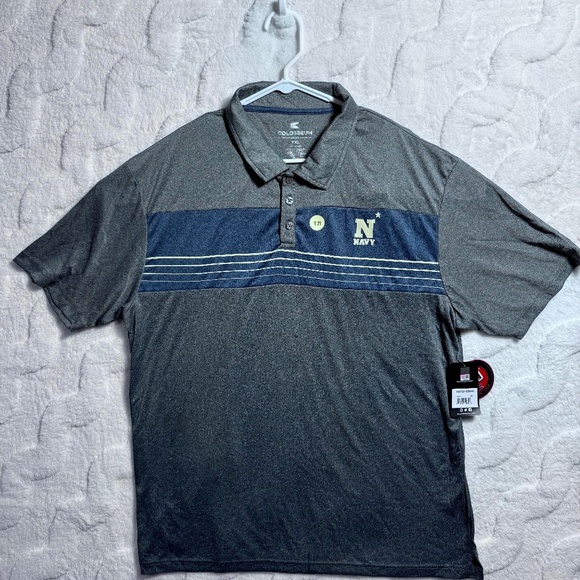 Men’s‎ 2XL Naval Academy Golf Shirt in Gray and Blue - Picture 1 of 7